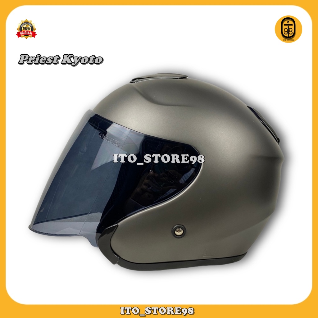 Helm Sepeda Motor Half Face Tipe Dyr Osaka / Kyt Kyoto / West Najima Helem Original Priest Untuk Pri
