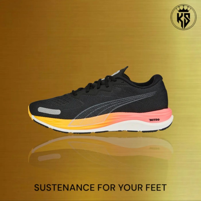 PUMA Velocity Nitro 2 Mens Black Sunset Glow