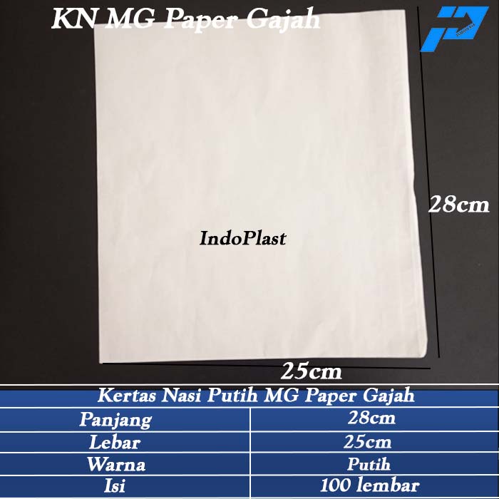 Kertas Nasi Putih/Kertas Nasi KFC/Kertas Nasi MG Paper Gajah