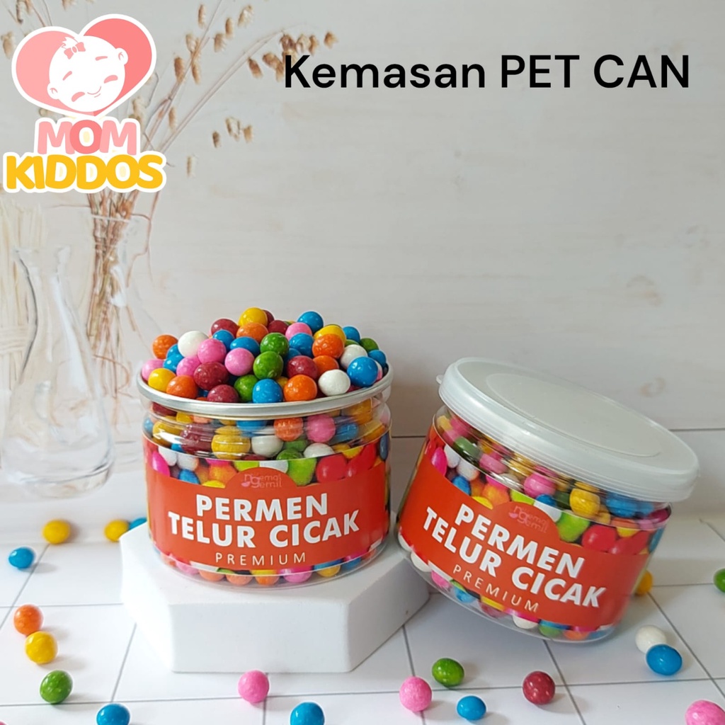 

Permen Telur Cicak Soy Bean Rainbow Premium Kemasan PET CAN