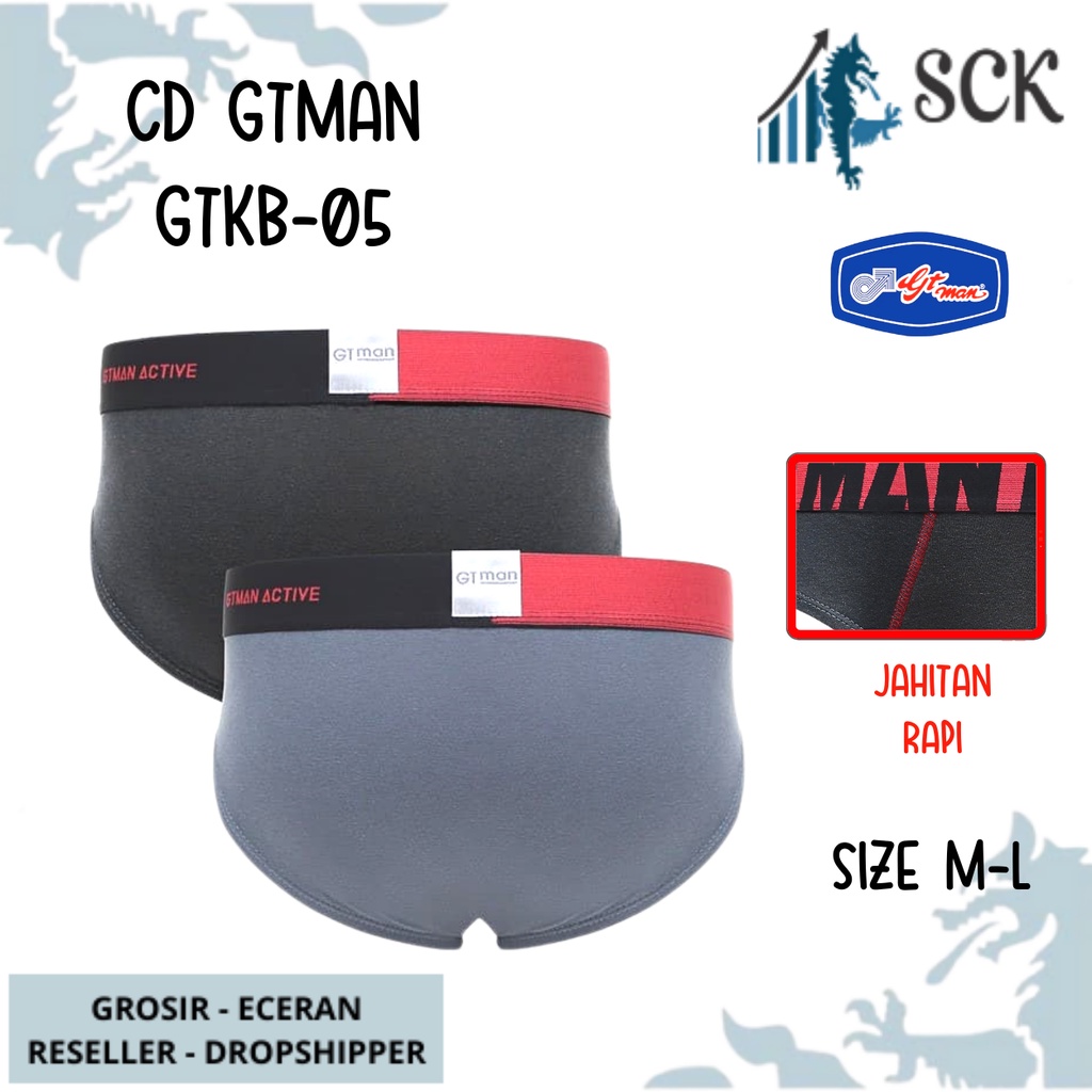 [ISI 2] Celana Dalam Pria GT MAN GTKB-05 Premium / CD Laki GTMAN Active ukuran M-XL