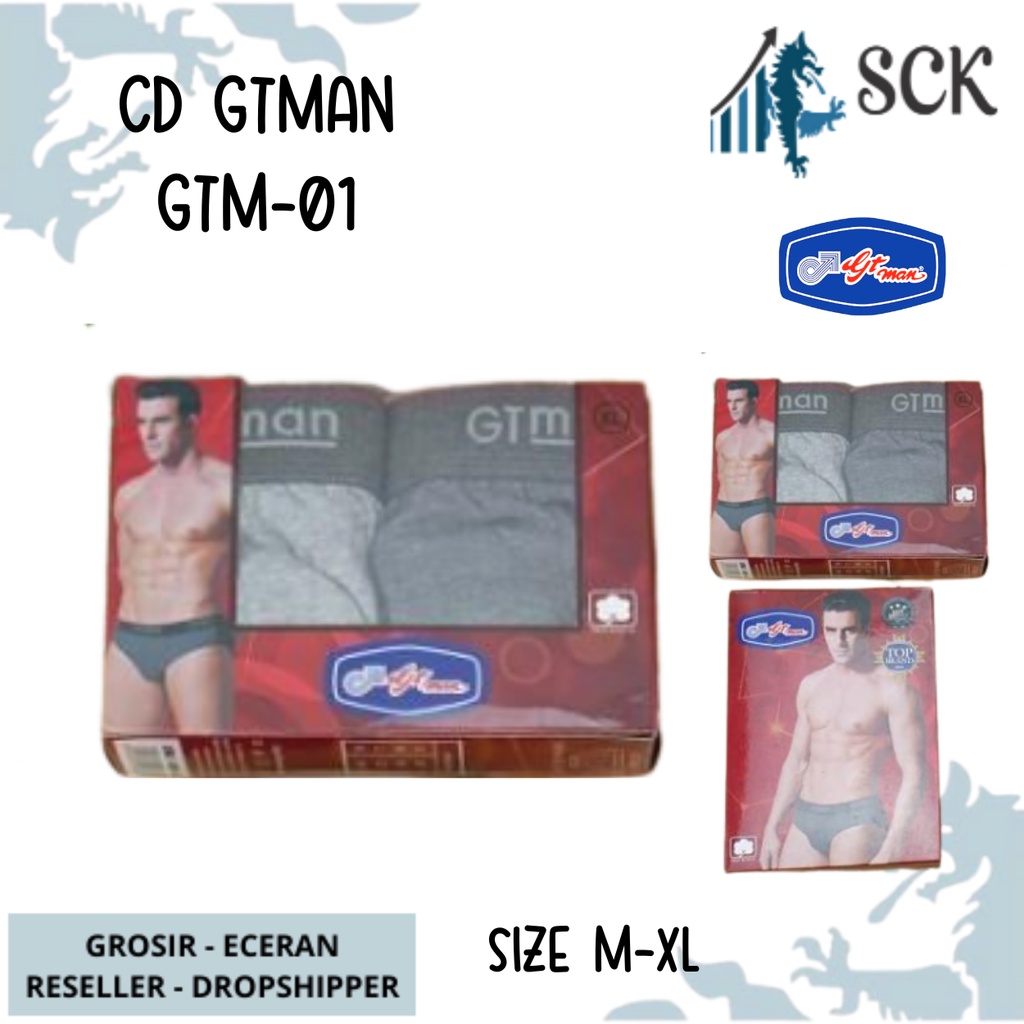 [ISI 2] Celana Dalam Pria GT MAN GTM-01 Premium / CD Laki GTMAN Active ukuran M-XL