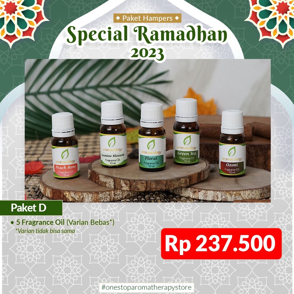 Hampers Lebaran Idul Fitri Essential Oil Aromatherapy Aromacology Hampers Diffuser Aromaterapi