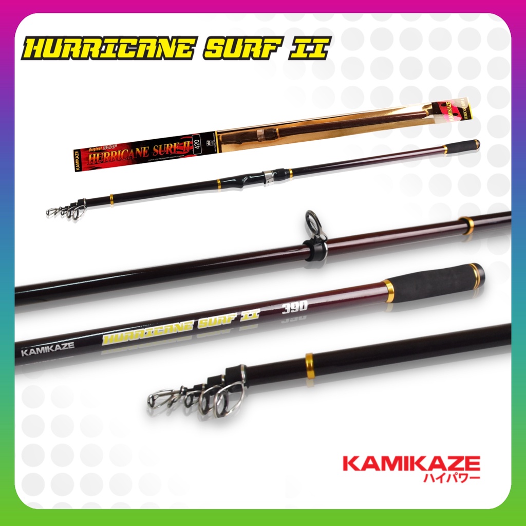 New Joran Pancing Pasiran, Pinggiran, Laut Kamikaze Hurricane Surf Gen 2 Reday Ukuran 390 & 420