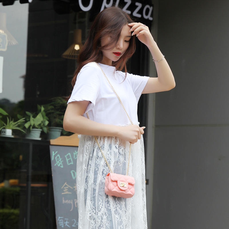 Tas Selempang Mini 9074-2 / Jelly Bag Polos Gaya Korea / Tas Fashion Korea / Tas Jelly