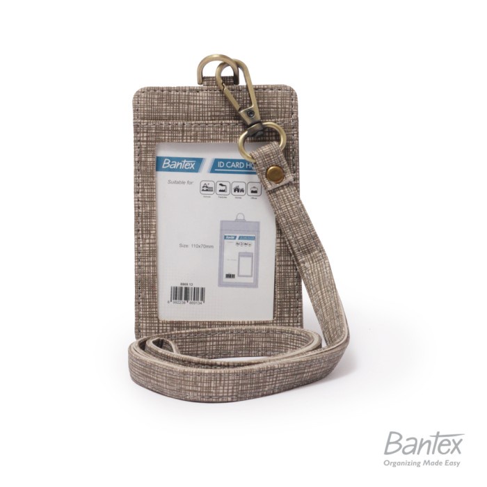 

Bantex Name Tag ID Card Holder Kulit Beige 8869 13 Tali lanyard