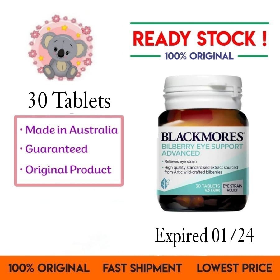 Blackmores bilberry eye support advanced vitamin A 30 tablets