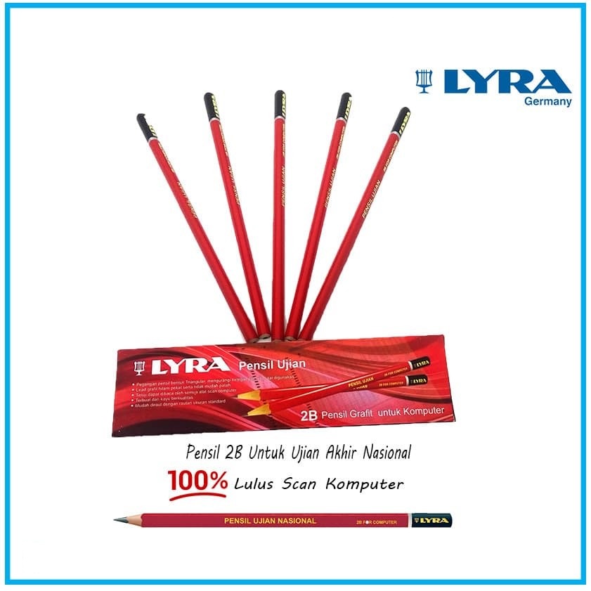 

Lyra Pensil 2B Pensil Ujian Bentuk Hexagonal