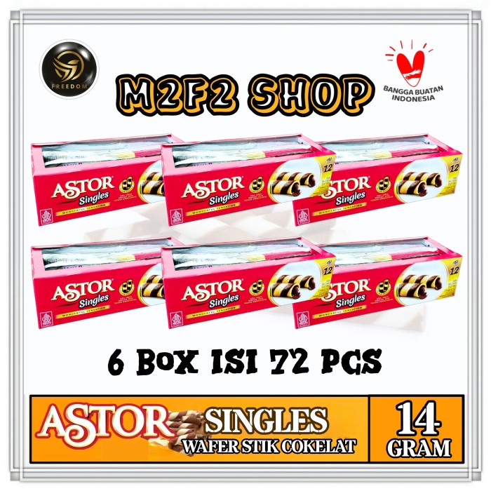 

ASTOR Singles Wonderful Sensation Wafer Stick Cokelat -18 gr (6 Pack)