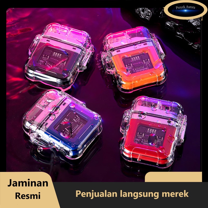 [Flash Sale]Korek Api Elektrik Fingerprint Touch Sensor LED Display HY6051 Transparan Shell Tahan Ai