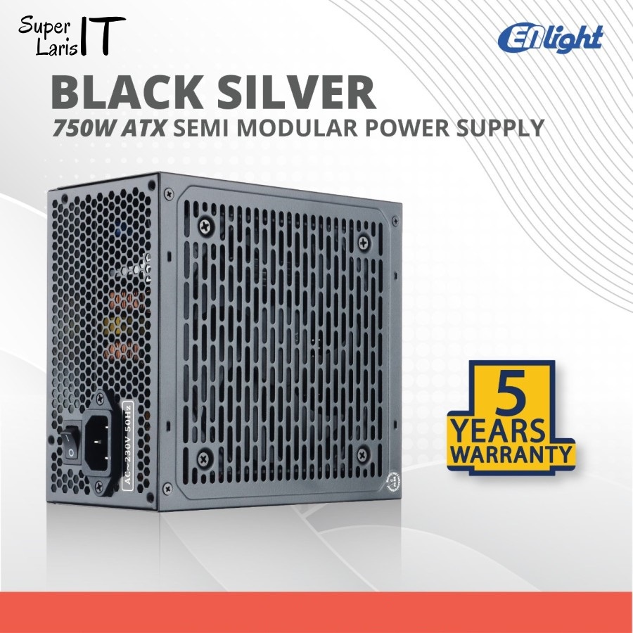 Power Supply PSU Enlight BlackSilver 750w 750 watt 80+/80 Plus Bronze