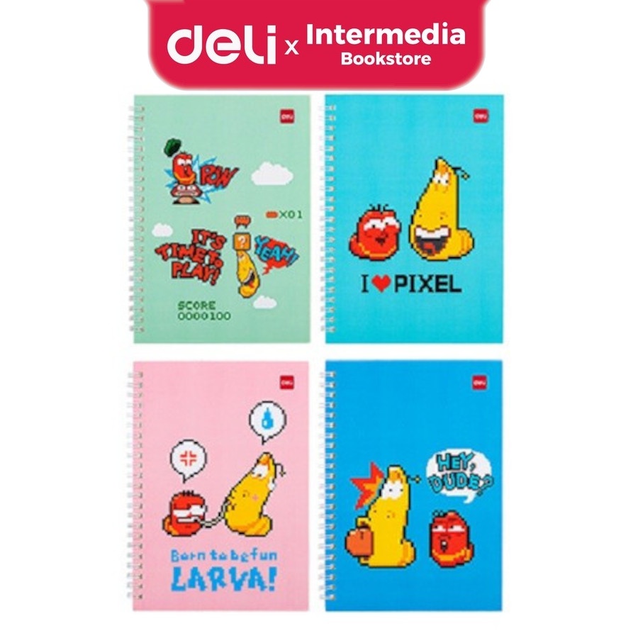 

Deli ELA560 Larva Spiral Notebook / Buku Softcover Spiral A5 60 Halaman 70gsm