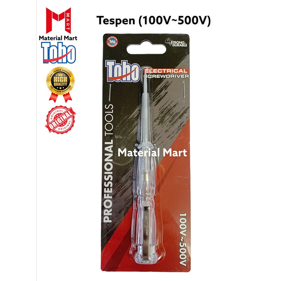 (1 PC) Tespen Toho Min Premium | Obeng Tespen (-) | Obeng Listrik ORI | Material Mart