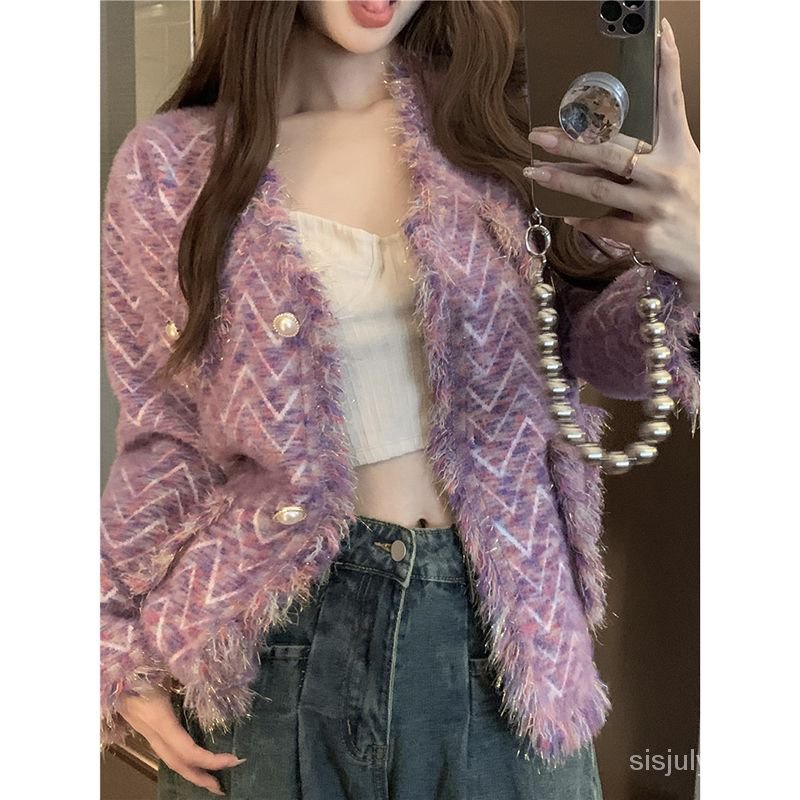 Tassel sweater jacket musim semi 2023 gaya asing baru rajut cardigan top pakaian wanita