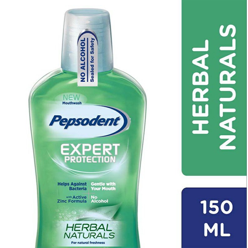 Pepsodent Mouthwash Herbal Natural 150ml