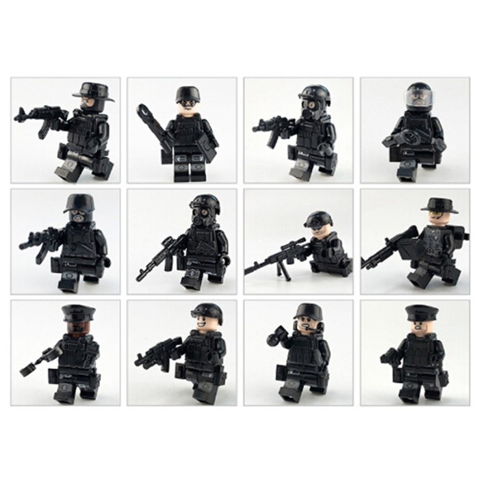 MUST HAVE SET MAINAN BALOK BANGUNAN LEGO MODEL POLISI MILITER SWAT TEAMS TERMURAH