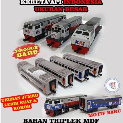 FLASH SALE MINIATUR KERETA API INDONESIA MAINAN LOKOMOTIF KERETA API KAYU TERBARU