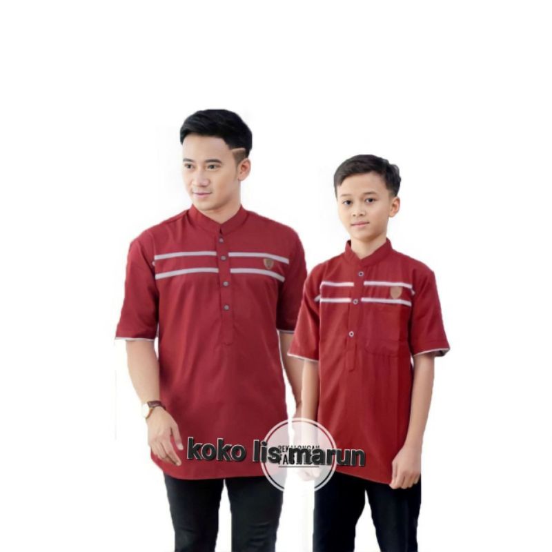 Baju Koko List Couple Ayah Anak Terbaru Toyobo