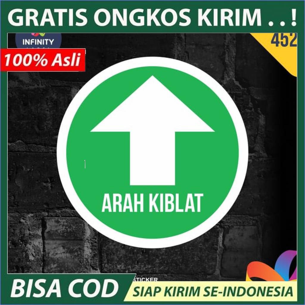

BISA COD stiker safety sign label K3 arah kiblat sholat mesjid WSCKP-452