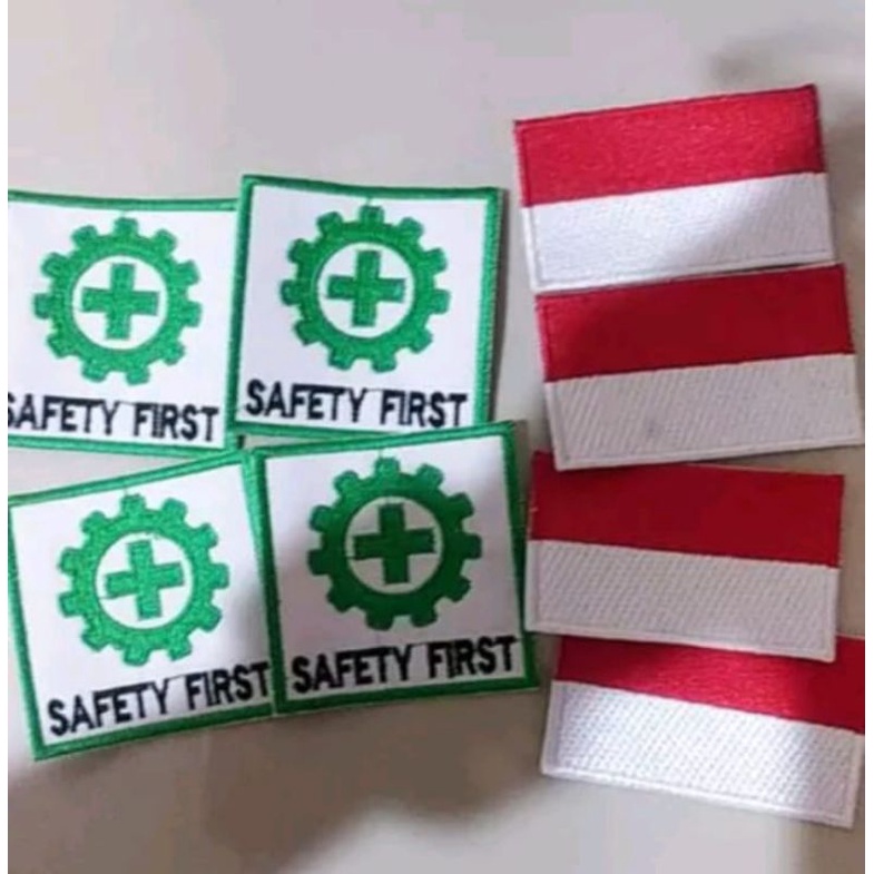 BENDERA LOGO K3..bordir safety. bordir bendera safety. bordir logo safety. bordir k3. bordir  safety