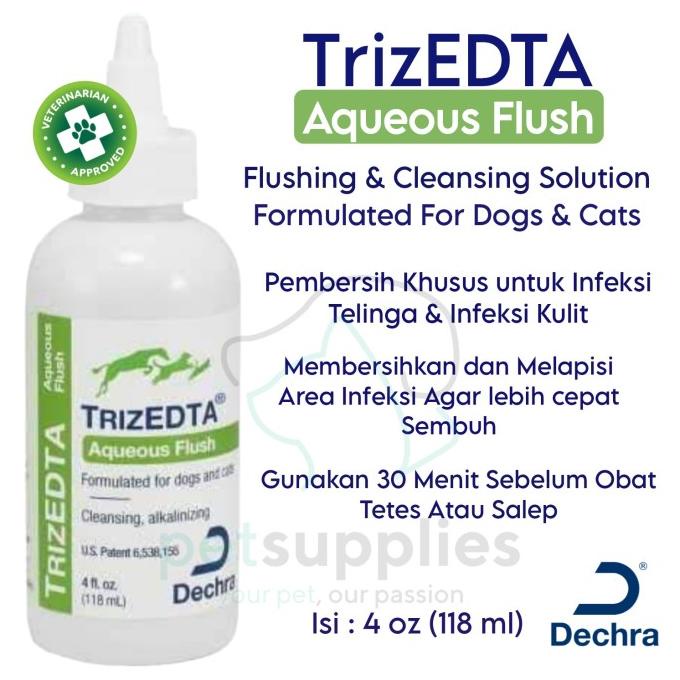 Pembersih Telinga Kulit Infeksi Anjing Kucing Dechra TRIZEDTA Original