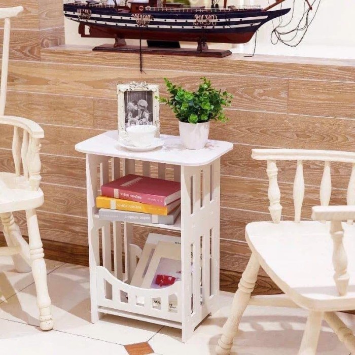 Meja Meja Ngopi Kotak, Coffee Table Meja Majalah Sudut