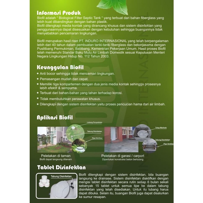 Septic Tank Biofil atau Tangki Septic Biofil BF 06 AT