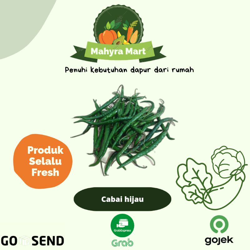 

Cabe kriting ijo 100gr - 500gr