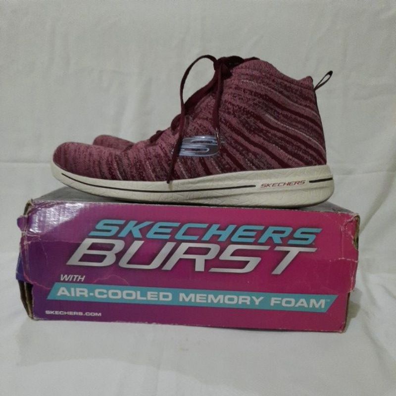 Skechers Shoe / Burst / Burgundy / Size : US 9,5 UK 6,5 EUR 39,5 / Women's Sneaker /ORI / Second Pre