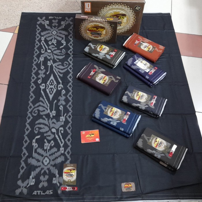 SARUNG ATLAS PREMIUM 750 POLOS TUMPAL KEMBANG - Random (D4Z0) Promo Anti Licin Premium Haji Sajadah 