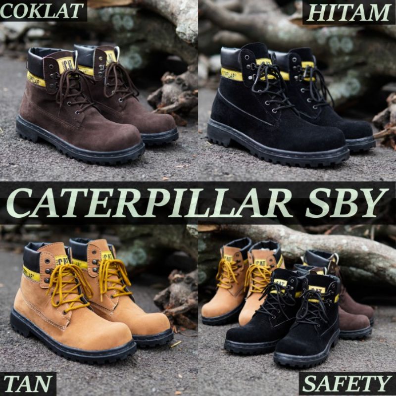 SEPATU CATERPILLAR SBY TINGGI BOOTS SAFETY