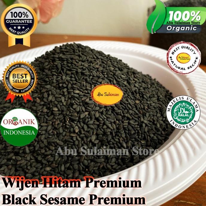 

STOK TERBATAS WIJEN HITAM BLACK SESAME 1 KG BIJI WIJEN HITAM ORGANIK PREMIUM HALAL