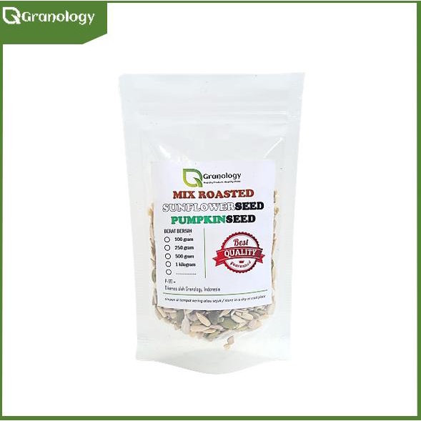 

TERBARU ROASTED MIX SUNFLOWER SEED DAN PUMPKIN SEED (100 GRAM) BY GRANOLOGY