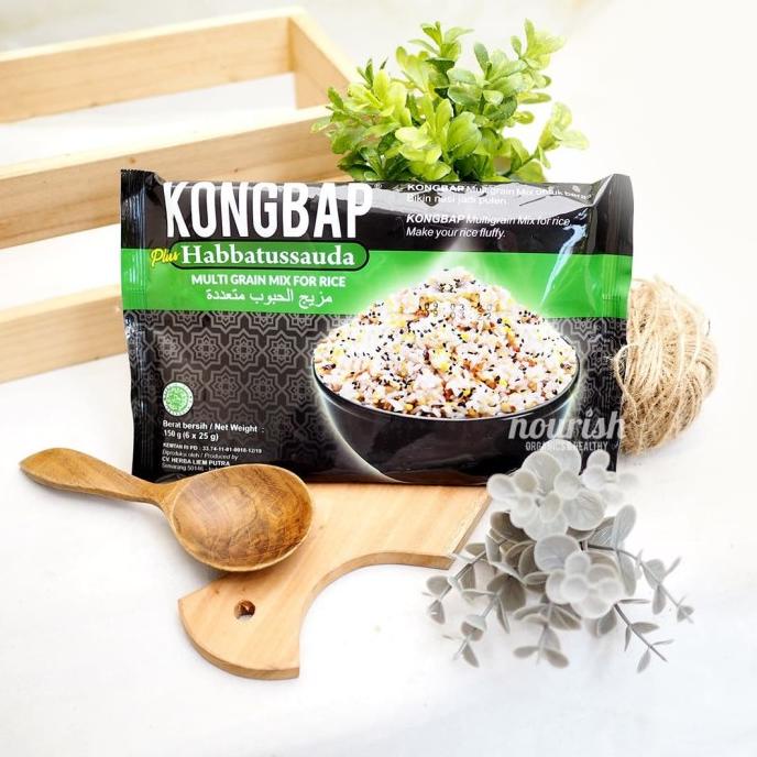 

STOK TERBATAS KONGBAP MULTI GRAIN MIX HABBATUSSAUDA 150GR (6X25 GR)