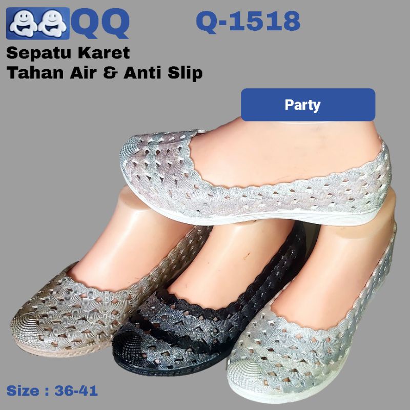 Sepatu Wanita Q-1518 Party Flat Shoes Empuk Anti Slip