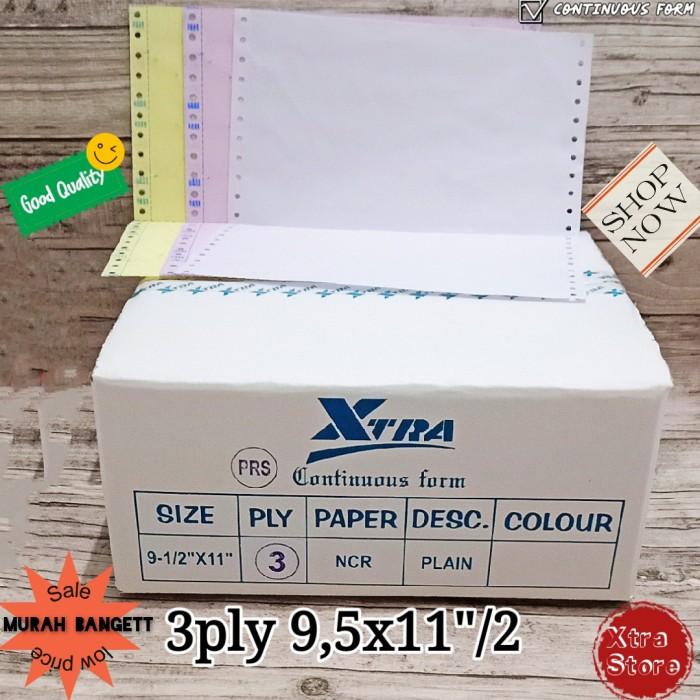 

kertas continous 3ply 9.5x11inc bagi 2 NCR berkualitas