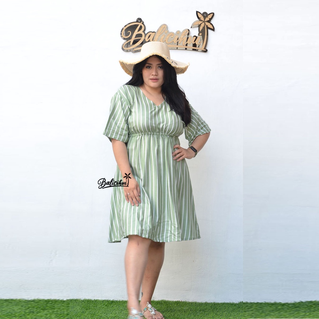 Balicihui Dress Pamela Dress Jumbo Plus Size Dress Wanita Dress XXL XXXL 3XL Dress Pendek Wanita