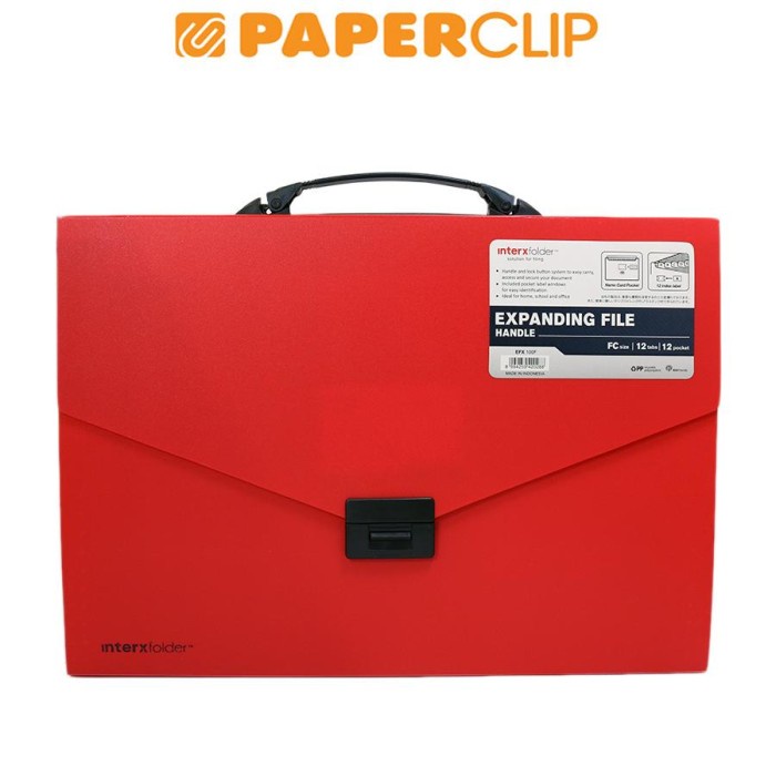 

Terlaris Expanding File Handle Interx Efx100F F4 Red