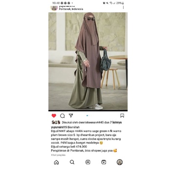 NWT Abaya Hara n FrenchKhimar Dheambunproject