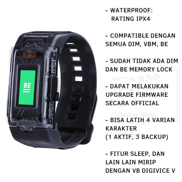 VITAL BRACELET BE CLEAR BLACK Tamagotchi digimon digivice BEmemory DIM