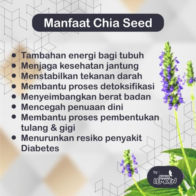 

SALE CHIA SEED CHIA SEEDS 80GR ORIGINAL PREMIUM BY SUUR LEMOEN