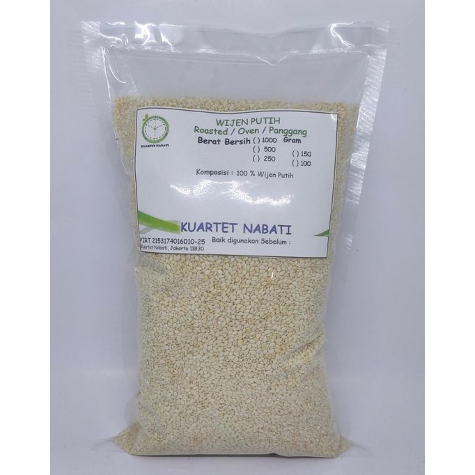 

TERBARU 500GR ROASTED WIJEN PUTIH / WHITE SESAME SEED - OVEN - SANGRAI
