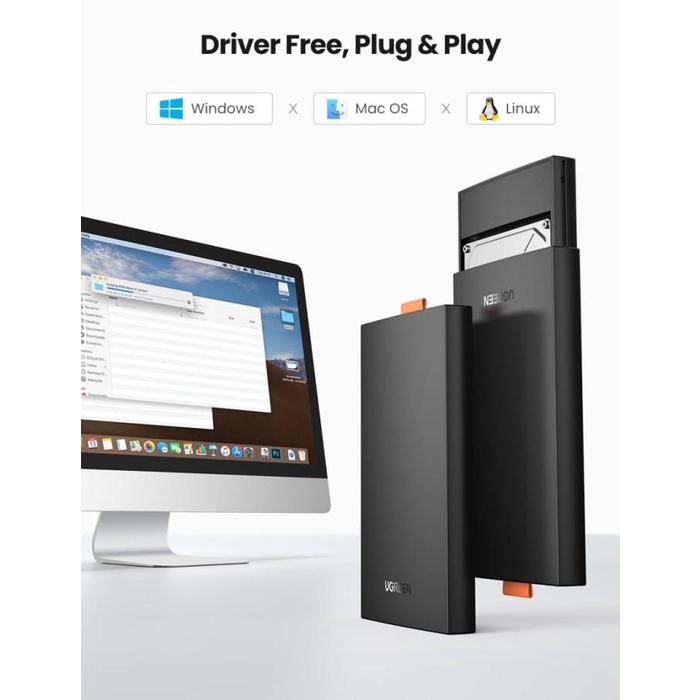 Ugreen Hard Disk Enclosure 2.5 Inch Usb Type C Casing Hdd Adapter