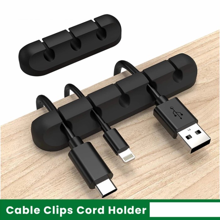 

Terlaris Cord Klip Kabel Organizer Silicone Cable Clip - Kr-8006