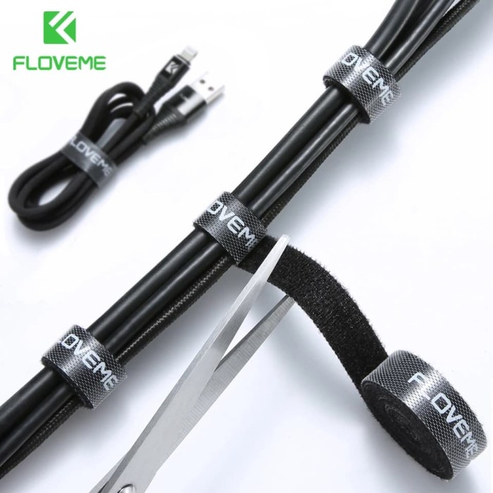 

Terlaris Cord Floveme 3M Velcro Roll Cable Wire Winder Organizer Clip Klip Kabel
