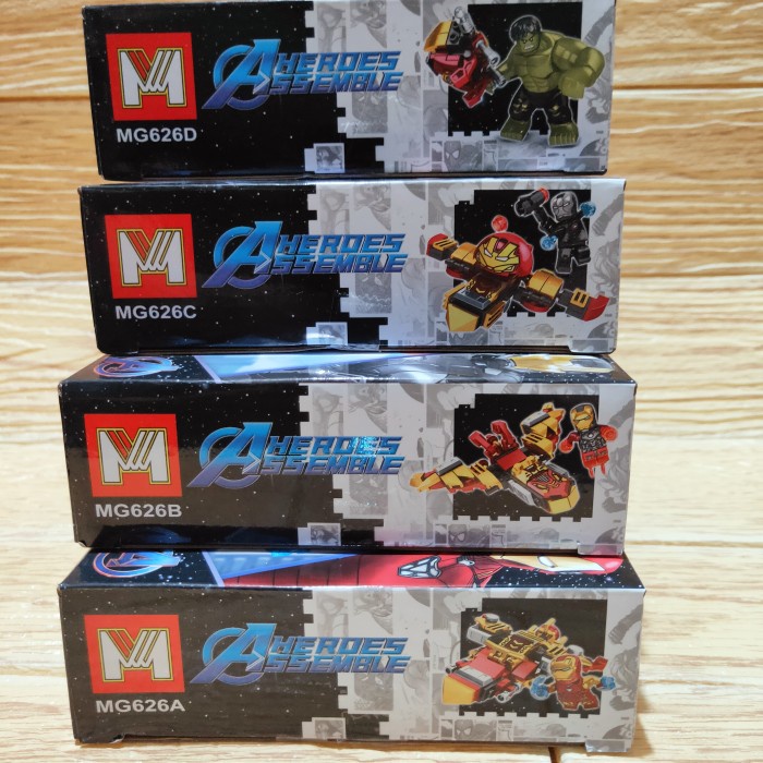 Hot Sale Minifigure Brick Heroes Assemble Hulkbuster Ironman Mecha Sembo Mg 626 Terbaru