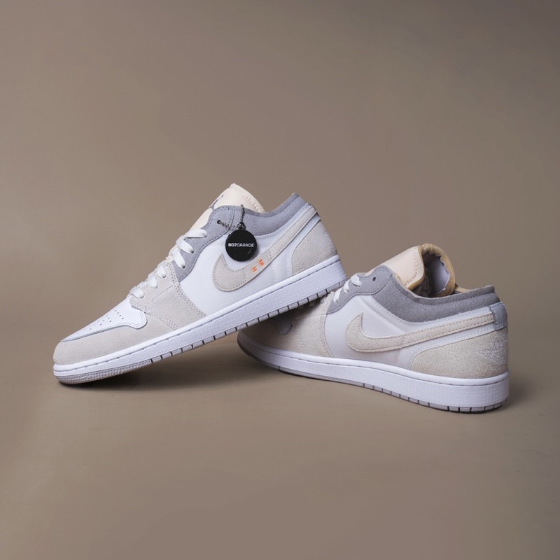 Air Jordan 1 Low Craft Inside Out White Grey