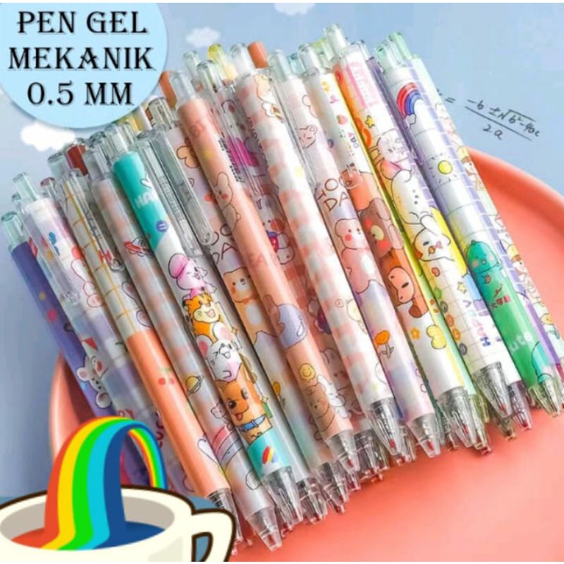 

Pulpen Gel Mekanik Aesthetic Pen Ceklak Ceklik