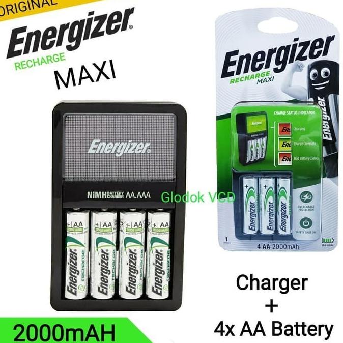 Charger Battery Energizer Aa / Aaa + 4 Battery Aa 2000 Mah