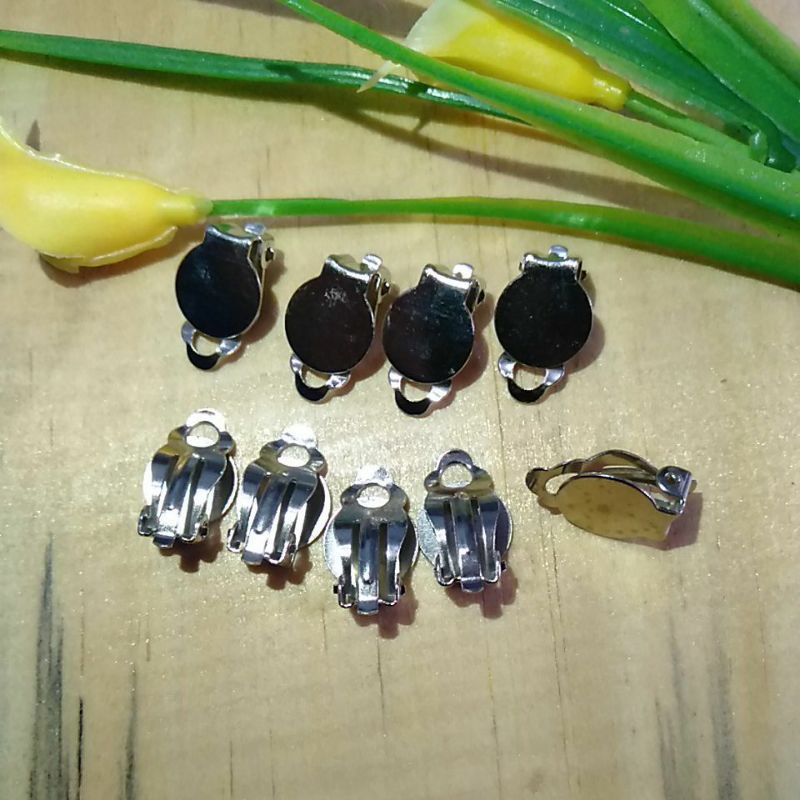 bahan anting jepit 12 biji